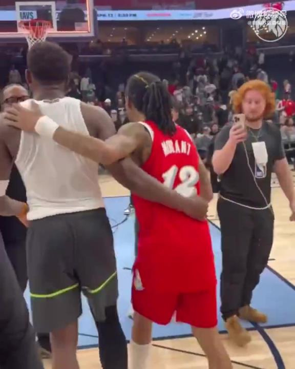 狼王&槍王惺惺相惜！華子賽后與莫蘭特相互致意！